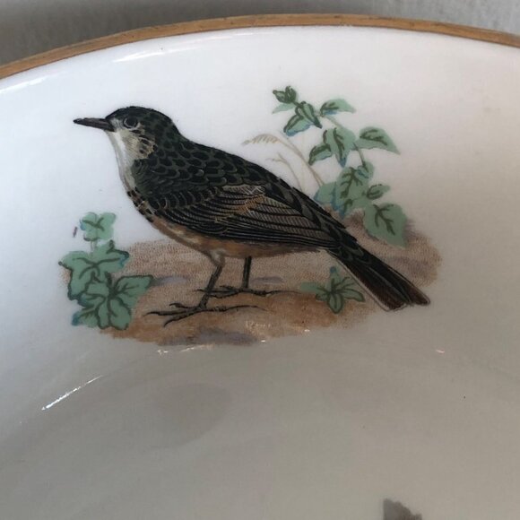 Lourioux Le Faune Birds Round Serving Bowl Casserole Baking Dish France 6.5" - Picture 4 of 12